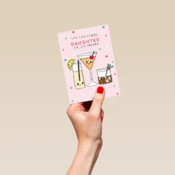 Pod Personalised Daughter Sip Sip Hooray Christmas Card -Pod Shop F3006194 hand S
