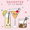 Pod Personalised Daughter Sip Sip Hooray Christmas Card