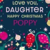 Pod Personalised Daughter Baubles And Love Christmas Card