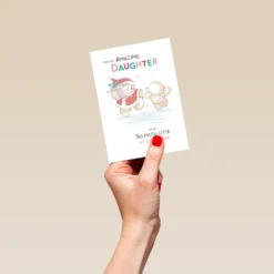 Pod Personalised Daughter Cute Forever Friends Christmas Card -Pod Shop F3006197 hand S