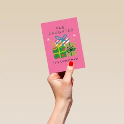Pod Personalised Fab Daughter Gifts Christmas Card -Pod Shop F3006198 hand S
