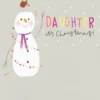Pod Personalised Daughter Cute Snowman Christmas Card
