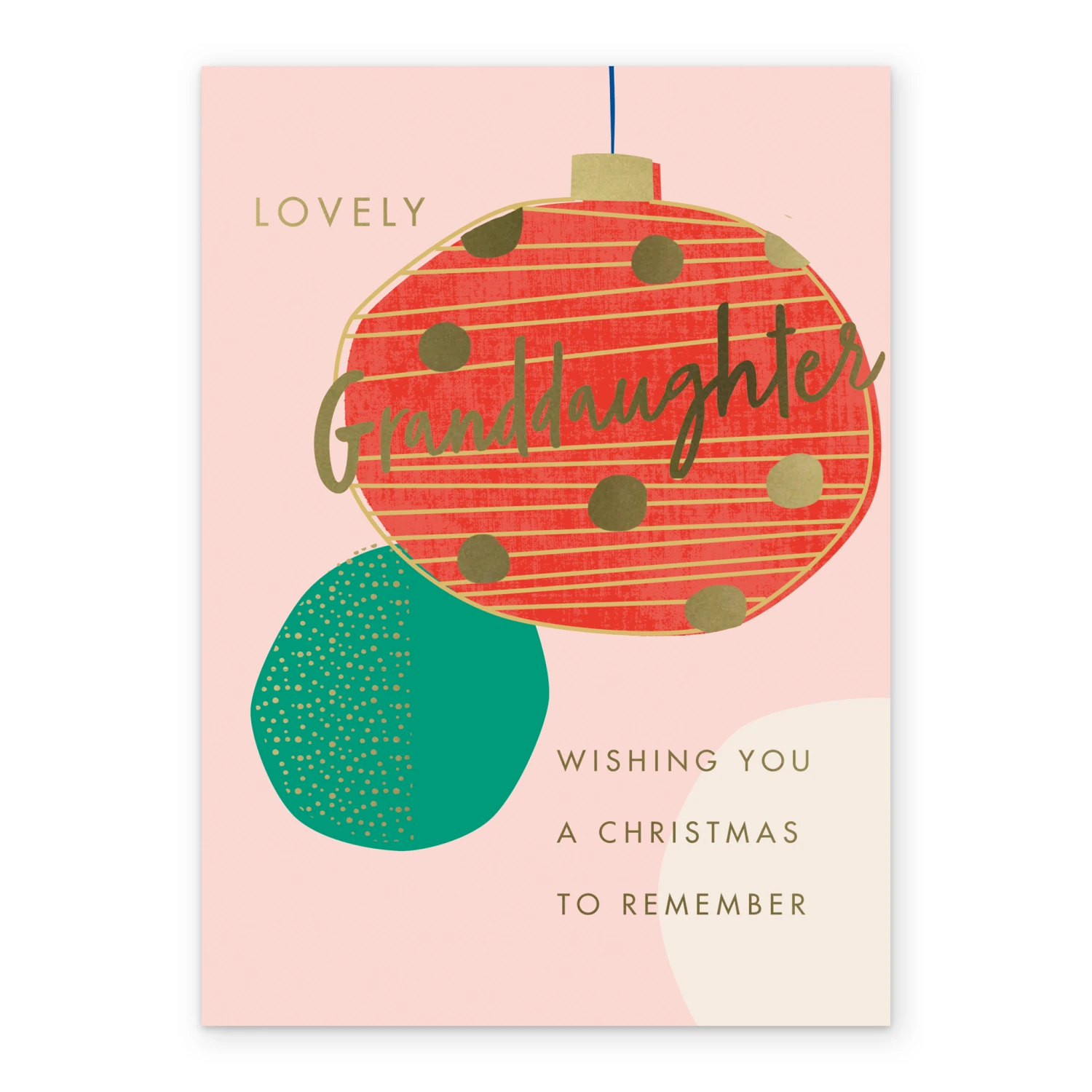 Pod Personalised Granddaughter Colourful Baubles Christmas Card 2 Pod Personalised Granddaughter Colourful Baubles Christmas Card - Image 2