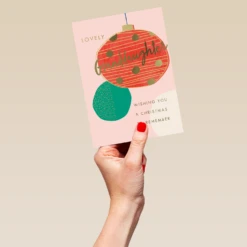 Pod Personalised Granddaughter Colourful Baubles Christmas Card 9 Pod Personalised Granddaughter Colourful Baubles Christmas Card -Pod Shop F3006214 hand L