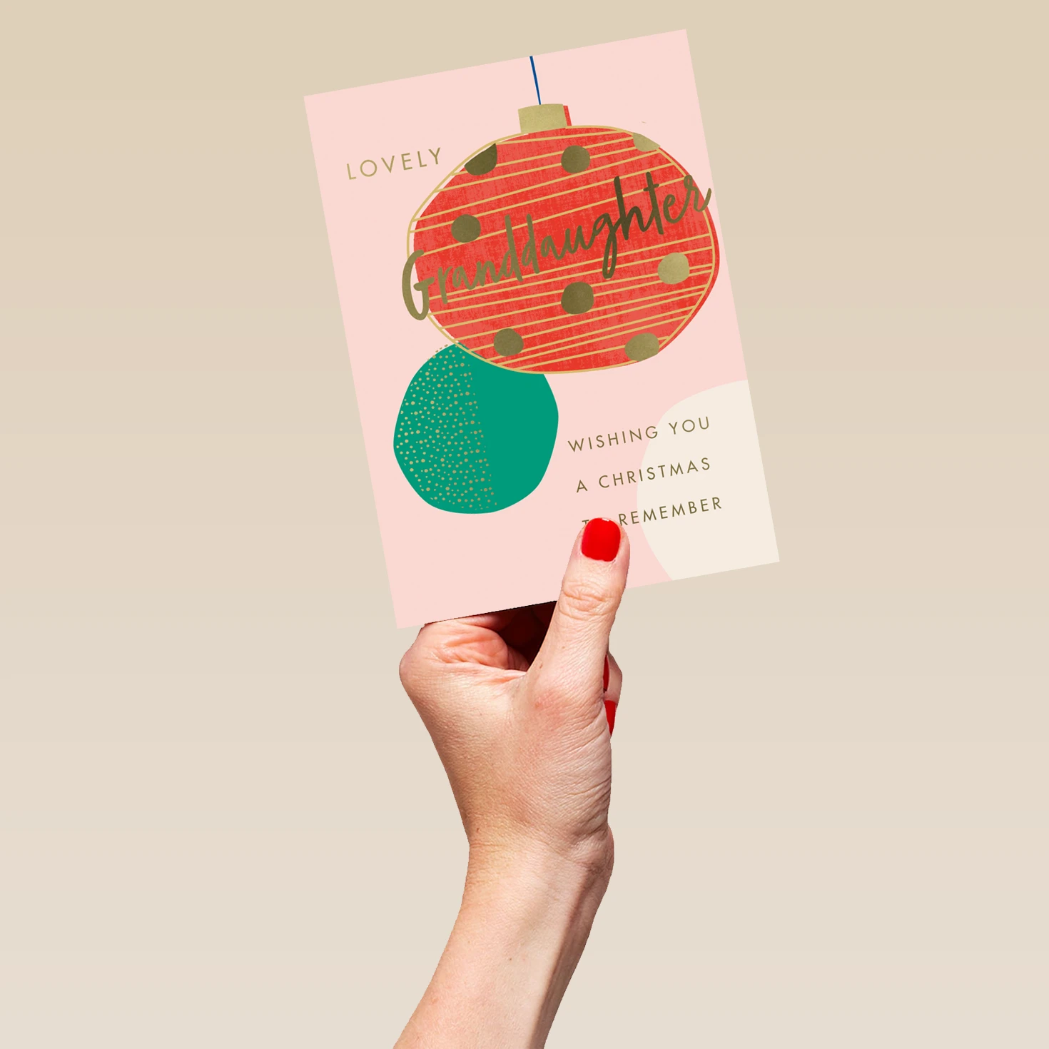 Pod Personalised Granddaughter Colourful Baubles Christmas Card 5 Pod Personalised Granddaughter Colourful Baubles Christmas Card - Image 5