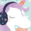 Pod Personalised Granddaughter Kids Unicorn Christmas Card