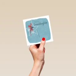 Pod Personalised Granddaughter Festive Star Christmas Card -Pod Shop F3006219 hand S