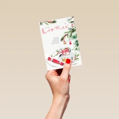Pod Personalised Brother Mince Pie And Cracker Christmas Card -Pod Shop F3006223 hand S