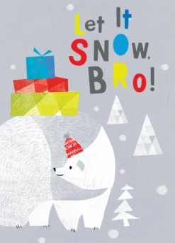 Pod Personalised Brother Let It Snow Bro Christmas Card