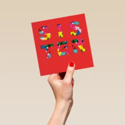 Pod Personalised Sister Geometric Pattern Christmas Card -Pod Shop F3006234 hand L