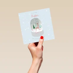 Pod Personalised Sister Deer Snow Globe Christmas Card -Pod Shop F3006236 hand L