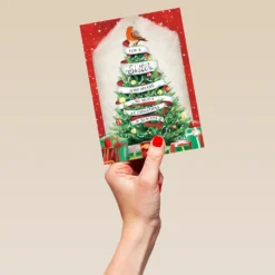 Pod Personalised Sister Gifts Tree Christmas Card -Pod Shop F3006238 hand L