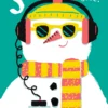 Pod Personalised Son Cool Snowman Christmas Card