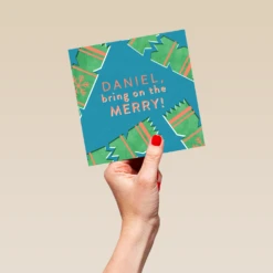 Pod Personalised Christmas Crackers Card -Pod Shop F3006244 hand L