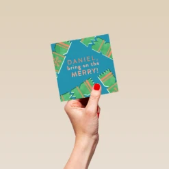 Pod Personalised Christmas Crackers Card -Pod Shop F3006244 hand S