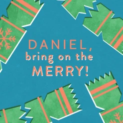 Pod Personalised Christmas Crackers Card