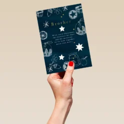 Pod Personalised Brother Cherished Memories Christmas Card -Pod Shop F3006246 hand L