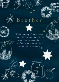 Pod Personalised Brother Cherished Memories Christmas Card