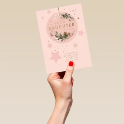 Pod Personalised Daughter Special Bauble Christmas Card -Pod Shop F3006248 hand L