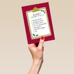 Pod Personalised Boys Nice To-Do List Christmas Card -Pod Shop F3006259 hand L