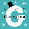 Pod Personalised Snowman Monogram Letter G Christmas Card