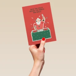 Pod Personalised Funny DJ Santa Wreck The Halls Christmas Card -Pod Shop F3006313 hand L