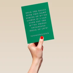 Pod Personalised Funny Deck The Halls Lights Christmas Card 9 Pod Personalised Funny Deck The Halls Lights Christmas Card -Pod Shop F3006321 hand L