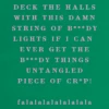 Pod Personalised Funny Deck The Halls Lights Christmas Card