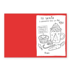Pod Personalised Kids To Santa Colour In Activity Christmas Card -Pod Shop F3006324 alt2