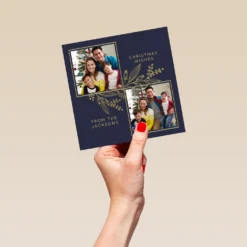 Pod Personalised Dark Classic Photo Christmas Card -Pod Shop F3006326 hand L