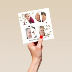 Pod Personalised Noel Stars Photo Christmas Card -Pod Shop F3006330 hand L