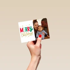 Pod Personalised Merry Christmas Photo Christmas Card -Pod Shop F3006332 hand S