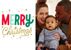 Pod Personalised Merry Christmas Photo Christmas Card