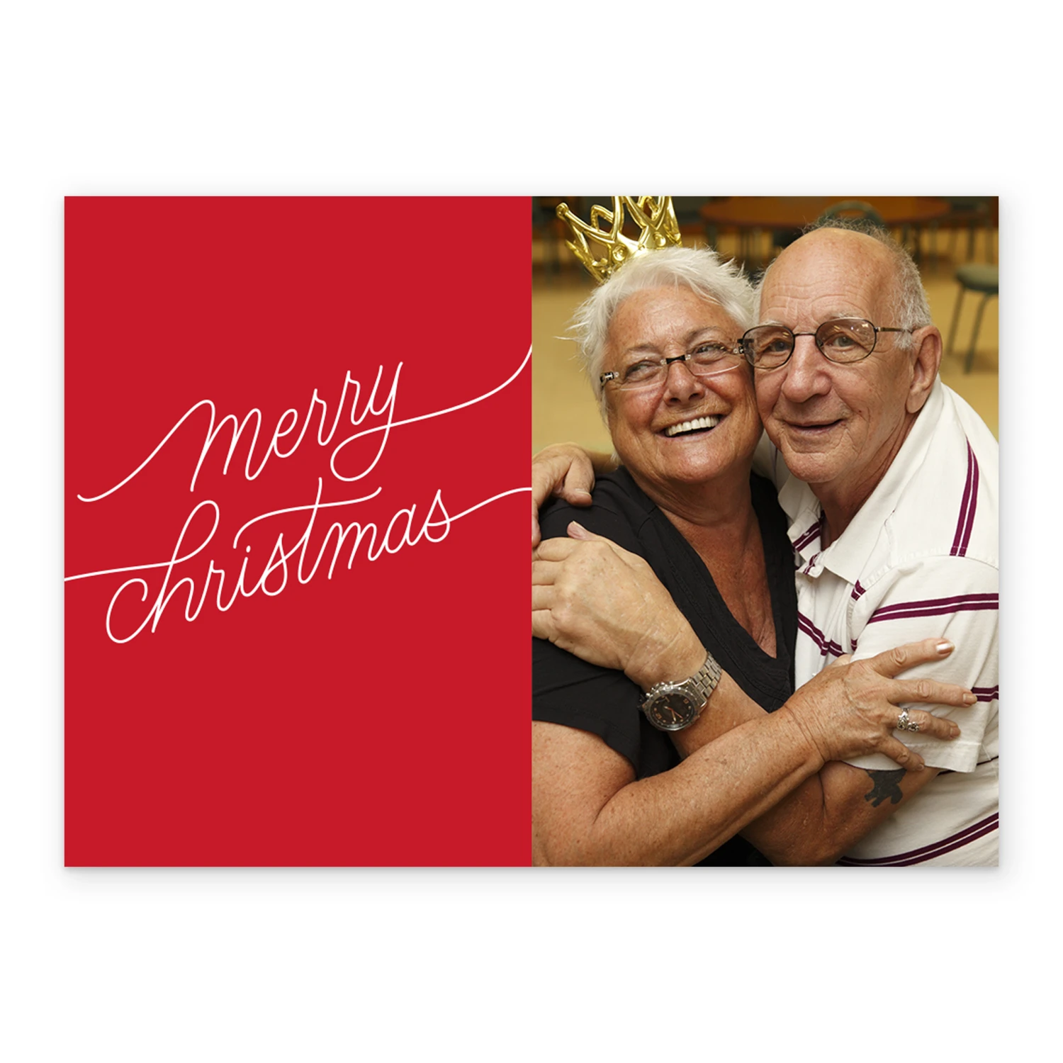 Pod Personalised Merry Christmas Red Photo Christmas Card 2 Pod Personalised Merry Christmas Red Photo Christmas Card - Image 2