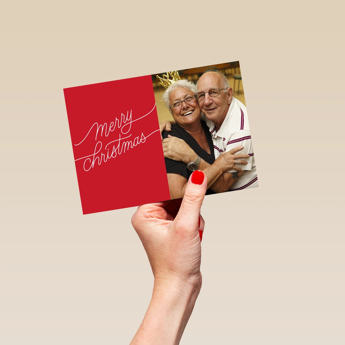 Pod Personalised Merry Christmas Red Photo Christmas Card 5 Pod Personalised Merry Christmas Red Photo Christmas Card - Image 5