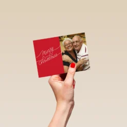 Pod Personalised Merry Christmas Red Photo Christmas Card 8 Pod Personalised Merry Christmas Red Photo Christmas Card -Pod Shop F3006334 hand S