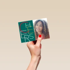 Pod Personalised Cheers Photo Christmas Card -Pod Shop F3006335 hand S