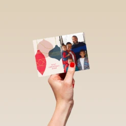 Pod Personalised Baubles Photo Christmas Card 8 Pod Personalised Baubles Photo Christmas Card -Pod Shop F3006336 hand S