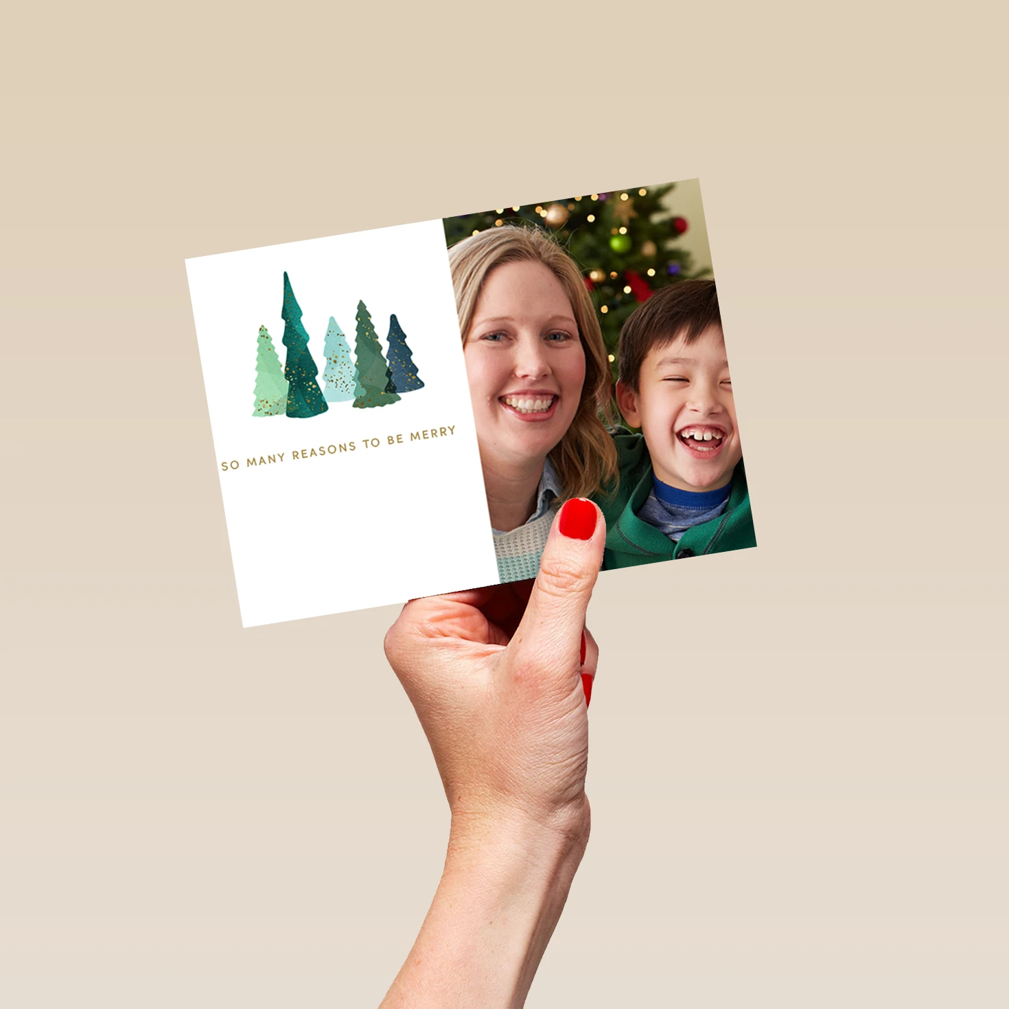 Pod Personalised Trees Be Merry Photo Christmas Card 5 Pod Personalised Trees Be Merry Photo Christmas Card - Image 5