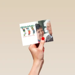 Pod Personalised Stockings And Wreath Photo Christmas Card 8 Pod Personalised Stockings And Wreath Photo Christmas Card -Pod Shop F3006339 hand S