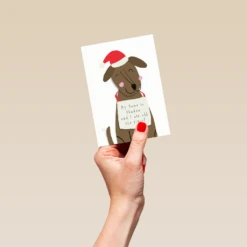 Pod Personalised Funny Dog Christmas Card -Pod Shop F3006343 hand S