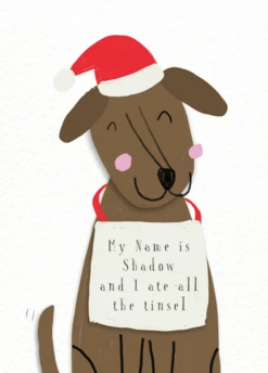 Pod Personalised Funny Dog Christmas Card