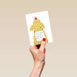 Pod Personalised Dog Shaming Funny Poodle Christmas Card -Pod Shop F3006344 hand S