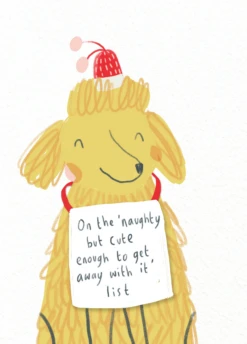 Pod Personalised Dog Shaming Funny Poodle Christmas Card