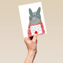 Pod Personalised Funny Dog Shaming Christmas Card -Pod Shop F3006345 hand L