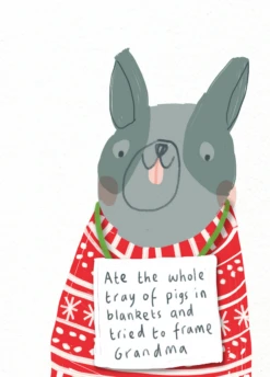 Pod Personalised Funny Dog Shaming Christmas Card