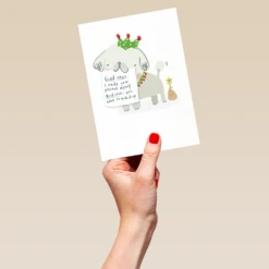 Pod Personalised Dog Shaming Funny Hat Christmas Card -Pod Shop F3006346 hand L