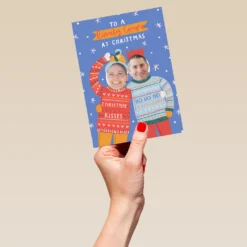 Pod Personalised To A Lovely Couple Funny Photo Christmas Card -Pod Shop F3006702 hand L