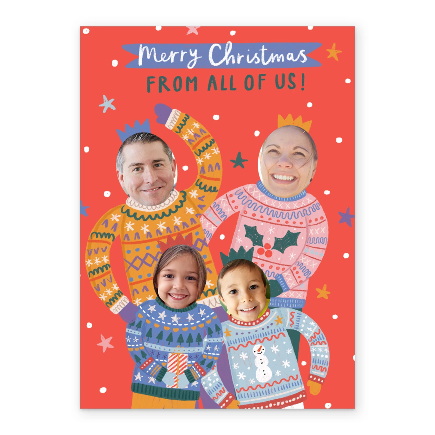 Pod Personalised From All Of Us Funny Photo Christmas Card 2 Pod Personalised From All Of Us Funny Photo Christmas Card - Image 2