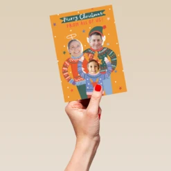 Pod Personalised From All Of Us Jumper Photo Christmas Card -Pod Shop F3006704 hand L